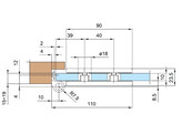 Binnendeurscharnier 8650 - RAL 9016 mat wit