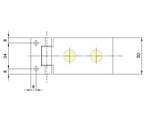 Binnendeurscharnier 8650 - RAL 9016 mat wit