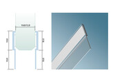 G2G Profil d etancheite haut et bas en polycarbonate L 3000 mm transparent