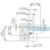 Binnendeurscharnier Biloba EVO SOL muur/glas DIN links - RAL 9010 mat wit