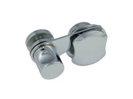 Toiletslot glas/glas deurknop RVS effect