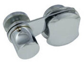 Toiletslot glas/glas deurknop RVS effect