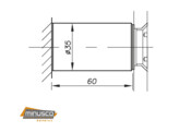 Point fix hoogte 60 mm verzonken kop 35 mm O voor 12 76-17 52 mm glas