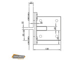 Dubbele glasverbinding plat opliggende kop voor 21 52-25 52 mm glas