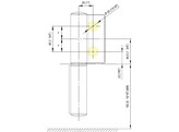 Binnendeurscharnier Biloba EVO SOL muur/glas DIN links - RAL 9010 mat wit