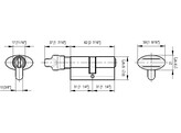 Cilinder draaiknop/muntsleuf voor loopsloten type LOQ