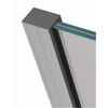 Profils pour balcon francais h  1.000 mm  pour verre 6.6 noir mat laque RAL 9005
