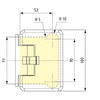 Binnendeurscharnier 8701 met verlegde muurplaat - RAL 9016 mat wit