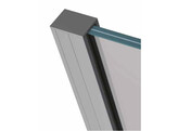 Profils pour balcon francais h  1.000 mm  pour verre 6.6 noir mat laque RAL 9005