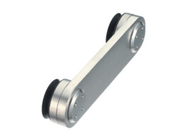 Renvoi d angle plat verre/verre a 180   vis fraisee