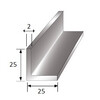 Profil L en aluminium 25x25x2 mm 3000 mm