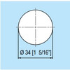 Deurknop ringvorm O 40 mm