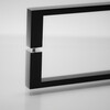 Paire de poignees SLIMLINE 200x20x10 inox 304 - noir texture