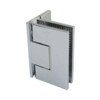 Charniere de douche SQUARE avec ailette decalee chrome brillant