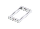 Dubbele greep haaks SQUARE 254x19x19 mm rvs gepolijst