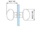 Paire de boutons 60 mm O - blanc mat laque RAL 9016