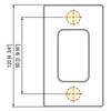 Poignee autocollante 120x70 mm pour porte coulissante - blanc mat laque