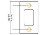 Poignee autocollante 120x70 mm pour porte coulissante - blanc mat laque