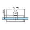Poignee autocollante 120x70 mm pour porte coulissante - blanc mat laque