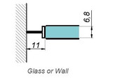 Profil d etancheite autocollant  lip  pour verre de 8 mm  etanchement 11 mm