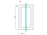 Dubbele greep haaks 220x19x19 mm - glanzend verguld