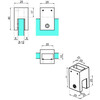 Stabilisatie 20x10 mm glas/ plafondaansluiting rvs effect