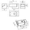 Stabilisatie 20x10 mm verstelbare muuraansluiting rvs effect