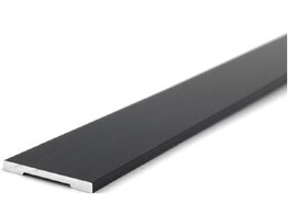 Retro-strip aluminium 19 x 2 mm L 3000 mm zwart geanodiseerd
