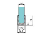 Aluminium U-profiel 19x14 3x19x2 mm L 2500 mm - RAL 9005 mat zwart