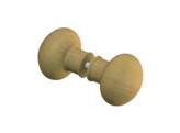 Dubbele houten deurknop 60 mm O voor saunadeuren
