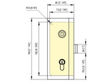 Tegenslotkast Magnetica voor slot 622E10 DIN rechts - RAL 9016 mat wit