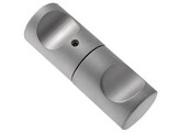 Dubbele deurknop 25 mm O met vingergreep mat verguld