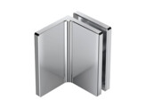 Pince de fixation verre-mur 90  chrome brillant