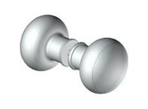 Paire de boutons 60 mm O chrome mat