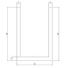 Profil-U 30x20x30x2 mm 3000 mm teint inox