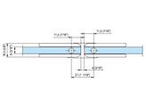 Douchescharnier 8505R glas/glas 180  mat verchroomd