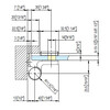 Binnendeurscharnier Collio Free 8682 muur/glas rvs effect