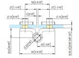 Binnendeurscharnier Collio Free 8683 glas/glas 180  - RAL 9016 mat wit