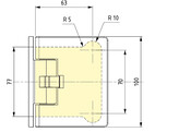 Binnendeurscharnier 8630 - RAL 9016 mat wit