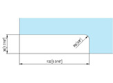 Onderdraaischoen 1011 Duits voor 12 mm glas RAL 9016 mat wit