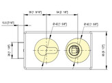 Loopslot LOQ kort recht model met cilindergat - RAL 9016 mat wit