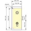 Slot Magnetica voor pendeldeur - RAL 9016 mat wit