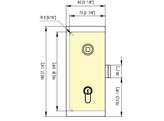 Slot Magnetica voor pendeldeur - RAL 9016 mat wit