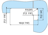 Hoekverbinding 1050 met draaispil voor 10 mm glas RAL 9016 mat wit