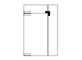 Hoekverbinding met aanslag 1060 voor 10 mm glas RAL 9016 mat wit