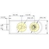 Loopslot LOQ lang afgerond model met cilindergat - RAL 9016 mat wit