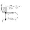 Profil d etancheite 8PT1-10 pour verre 8-10 mm longueur 1250 mm