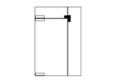 Hoekverbinding 1065 voor 12 mm glas mat verguld