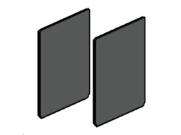 Afdekplaatjes voor P20E montageprofiel RAL 9005 mat zwart