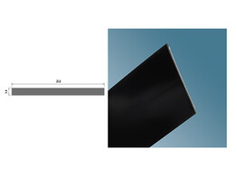 G2G Zelfklevende retro strip 25x3 mm L 3000 mm zwart